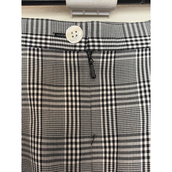 Vintage VTG Talbots Pure Silk Black Plaid Check Pencil Skirt Womens 4 Office - Picture 4 of 8